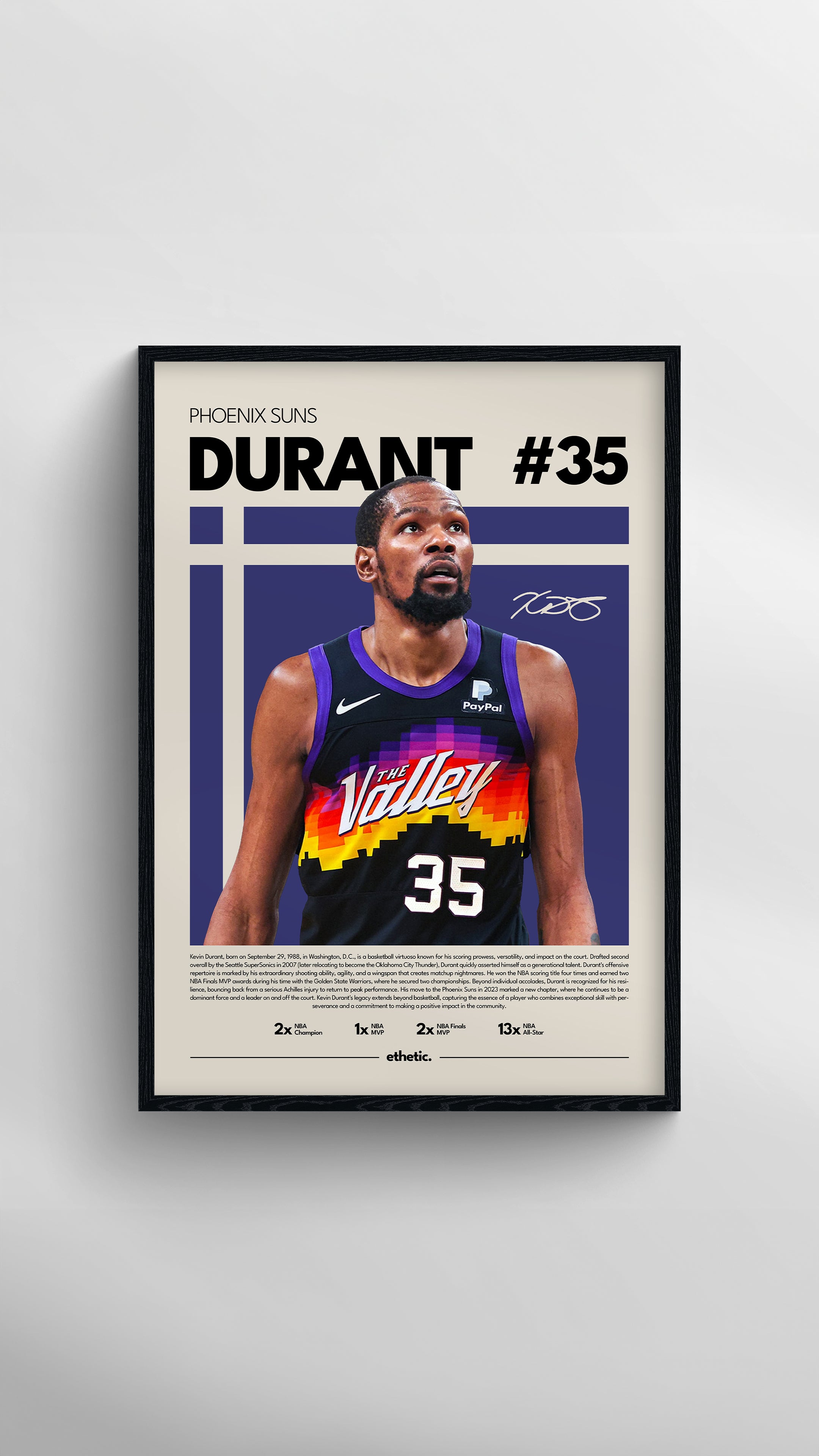 Legends Never Die Kevin Durant 2017 Basketball Championship MVP Framed On  Paper Print