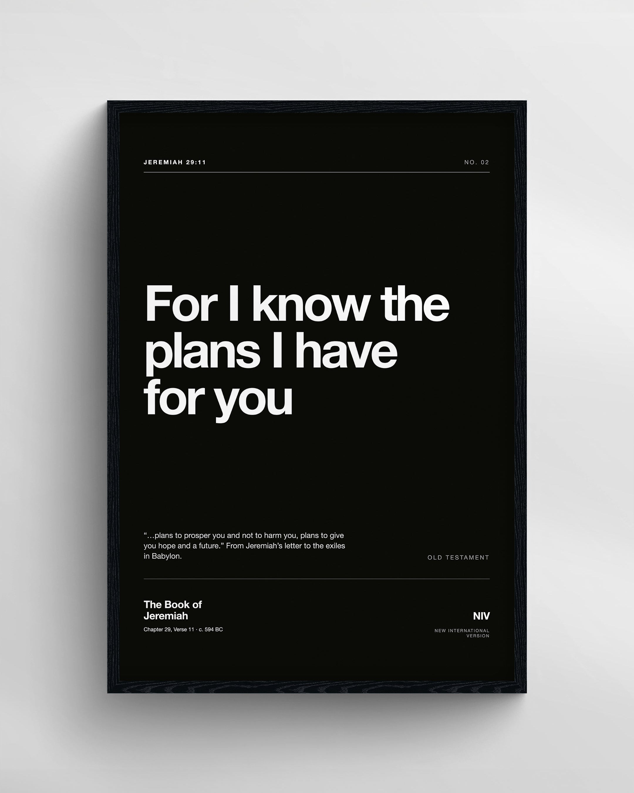 Jeremiah 29:11 | Black