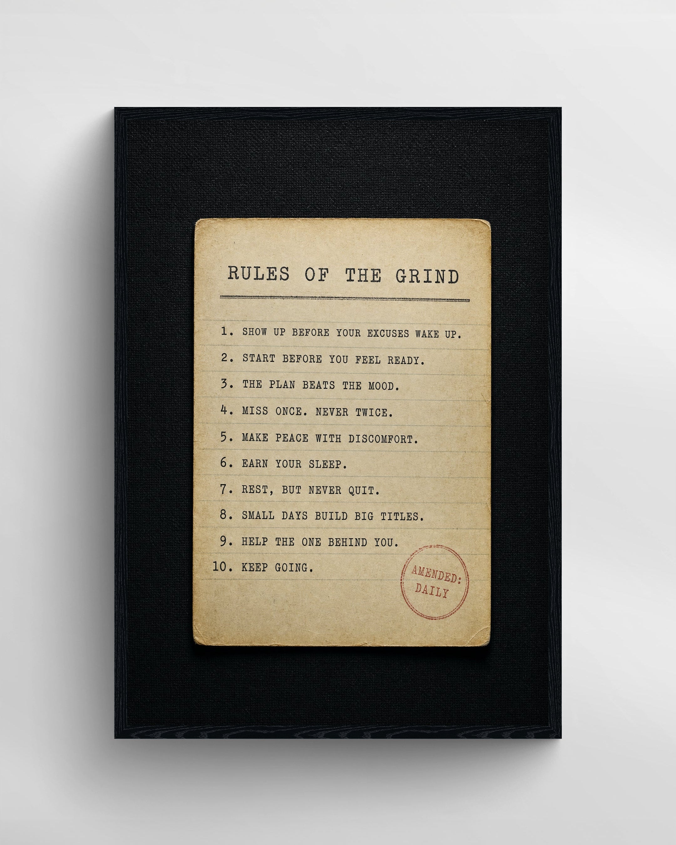 RULES OF THE GRIND