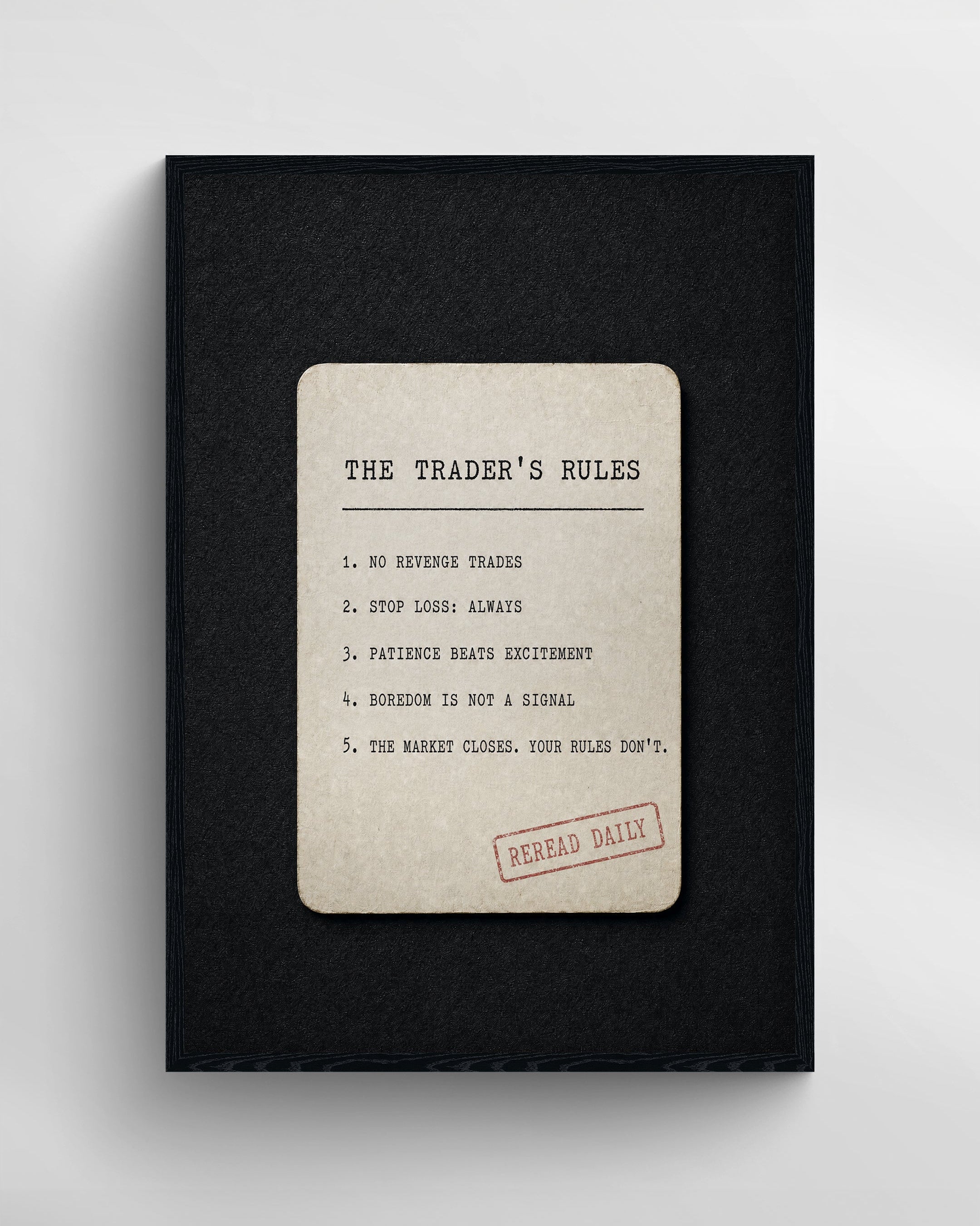 THE TRADER'S RULES